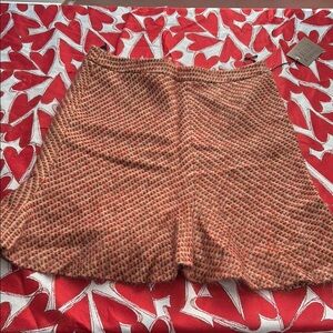 Anthropologie Red and White Knit Skirt